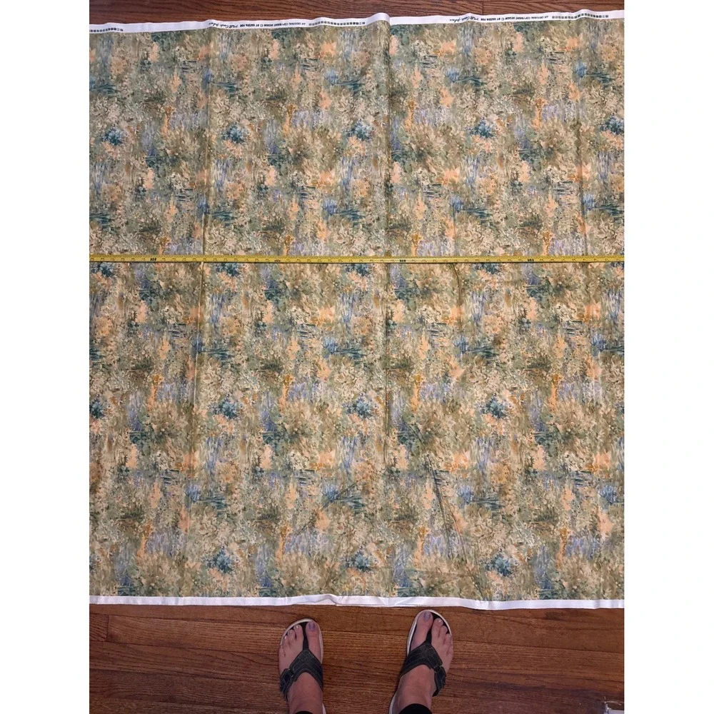 Mill Creek Fabrics Hatefa  Landscape Fabric 3.2 Yards Green Gold Blue